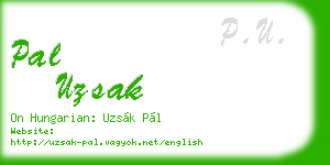 pal uzsak business card
