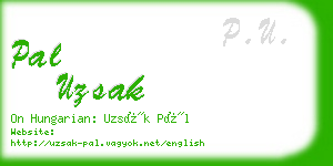 pal uzsak business card